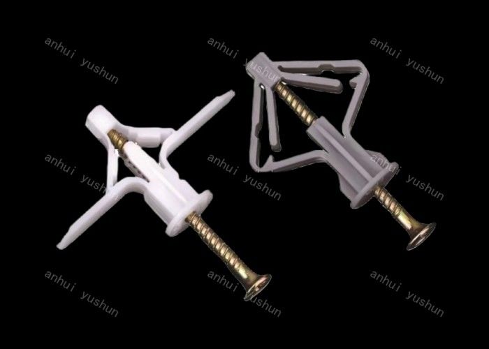 Ancora di plastica del muro a secco dell'ancora della vite di spina della parete della farfalla del fermo di Grey Wall Plug Screw Plastic
