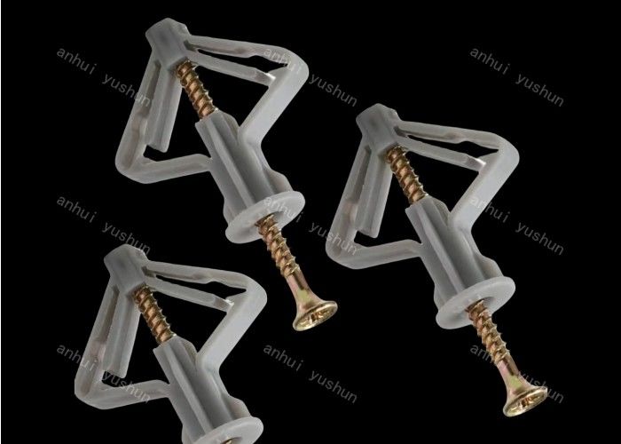Ancora di plastica del muro a secco dell'ancora della vite di spina della parete della farfalla del fermo di Grey Wall Plug Screw Plastic